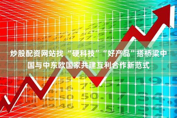 炒股配资网站找 “硬科技”“好产品”搭桥梁中国与中东欧国家共建互利合作新范式