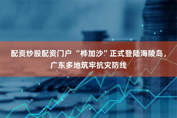 配资炒股配资门户 “桦加沙”正式登陆海陵岛，广东多地筑牢抗灾防线